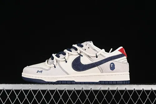 All categories Nk SB Dunk Series Nk SB Dunk Low High-end customized low-top sneakers Nk SB Dunk Low BAPE joint-strap blue hook Anniversary high-end customized low-top casual sneakers SJ2068-298
